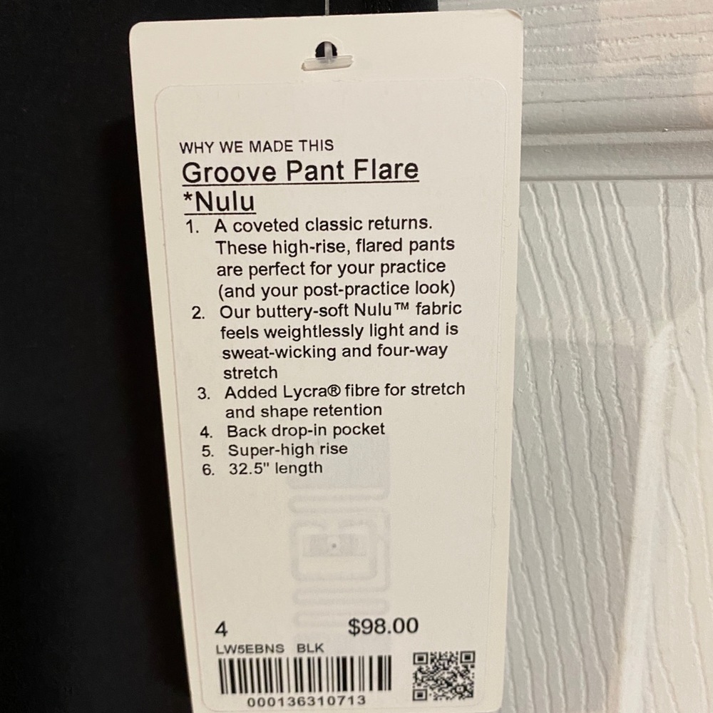 Lululemon Groove Pant Flare Nulu size 4